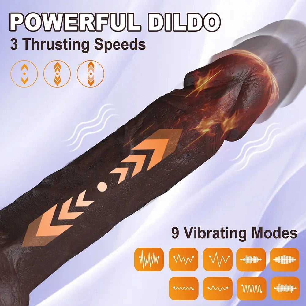 7.87in 3in1 Functional Thrusting Heating Rotation Dildo Flirting Cock Sex Toy