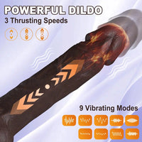 7.87in 3in1 Functional Thrusting Heating Rotation Dildo Flirting Cock Sex Toy
