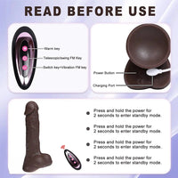 7.87in 3in1 Functional Thrusting Heating Rotation Dildo Flirting Cock Sex Toy