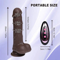 7.87in 3in1 Functional Thrusting Heating Rotation Dildo Flirting Cock Sex Toy