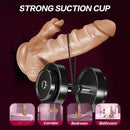 7.87in 4in1 Auto Heating Thrusting Rotation Vibrating TPE Real Dildo