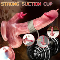 7.87in 4in1 Real Thrusting Intense Vibrating Heating Auto Licking Dildo