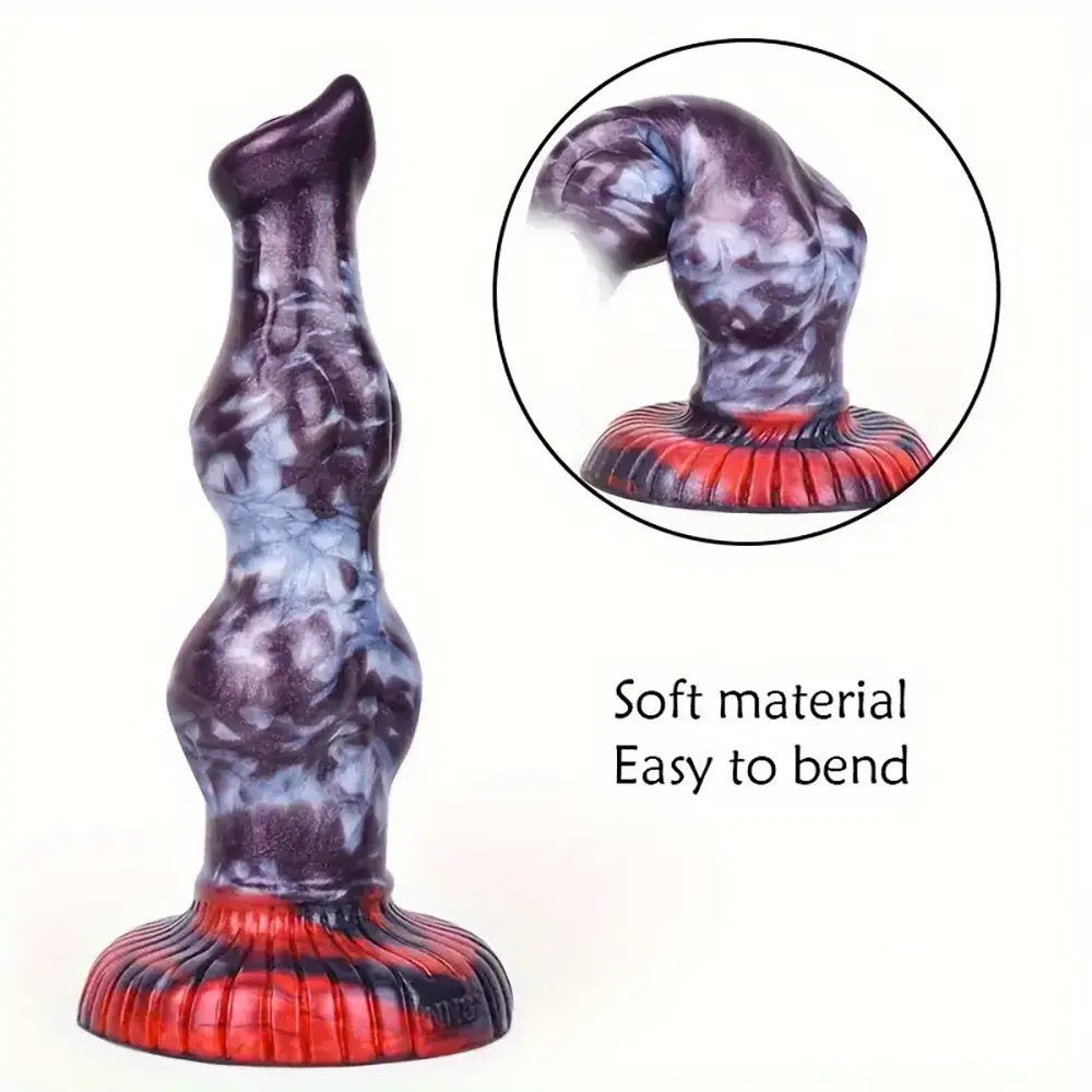 7.87in 7.99in 9.25in Soft Silicone Dog Dildo For Vagina Massage