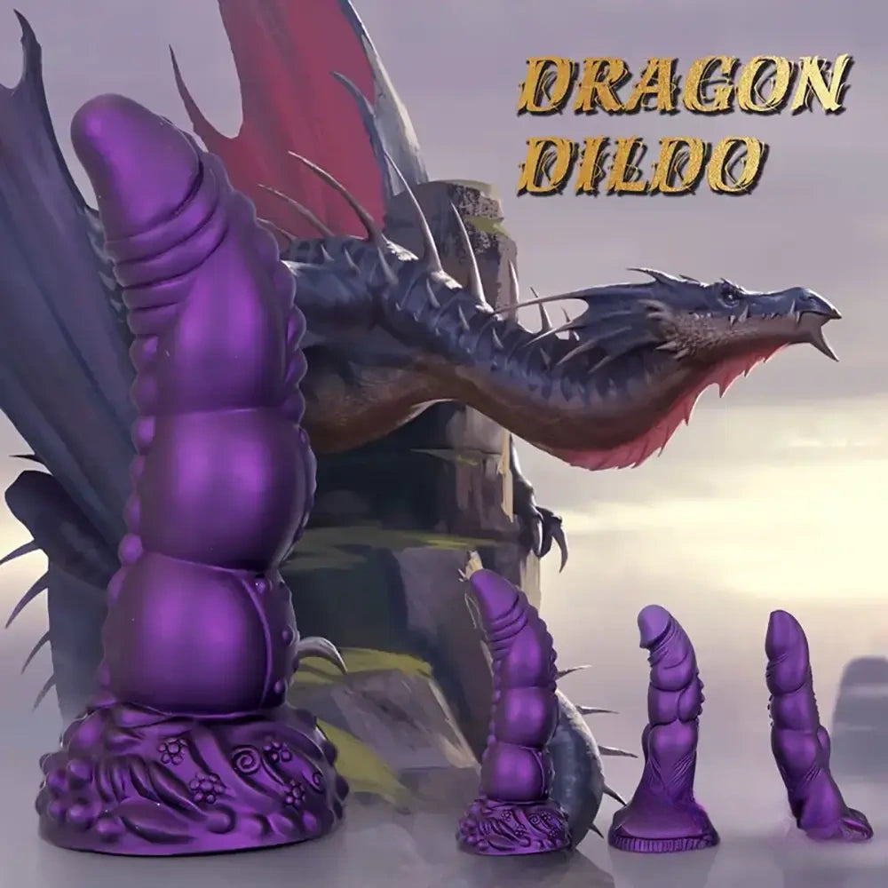7.87in 8.1in 9.25in Animal Dragon Monster Silicone Dildo For Vaginal G-Spot