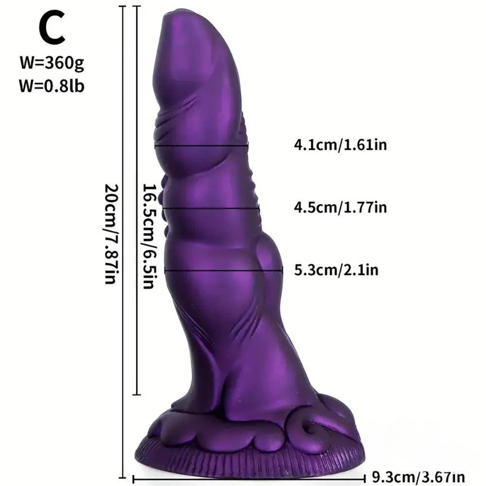 7.87in 8.1in 9.25in Animal Dragon Monster Silicone Dildo For Vaginal G-Spot
