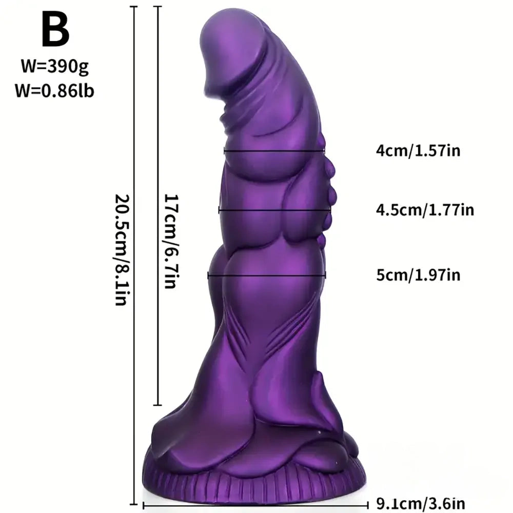 7.87in 8.1in 9.25in Animal Dragon Monster Silicone Dildo For Vaginal G-Spot