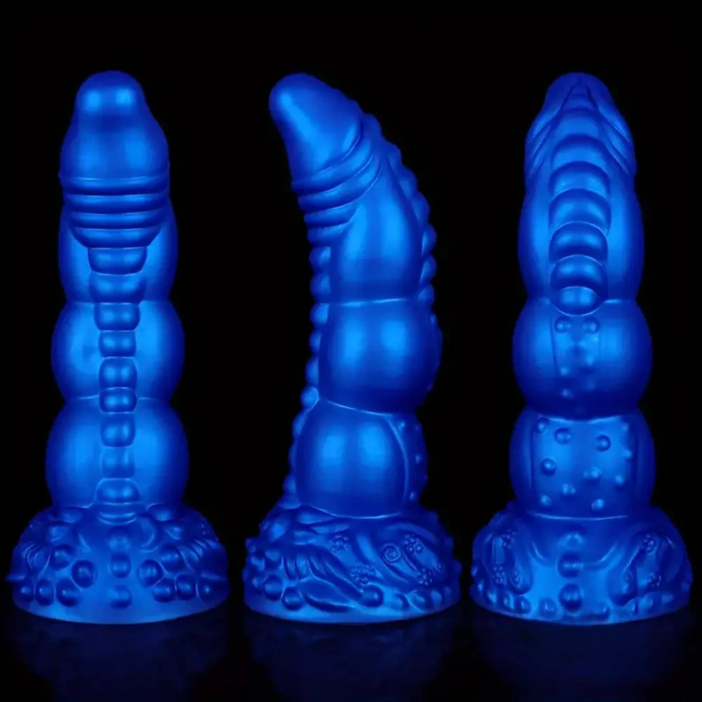 7.87in 8.1in 9.25in Silicone Realistic Monster Soft Bendable Dildo