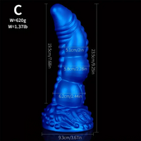 7.87in 8.1in 9.25in Silicone Realistic Monster Soft Bendable Dildo