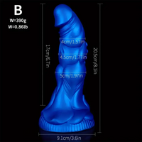 7.87in 8.1in 9.25in Silicone Realistic Monster Soft Bendable Dildo