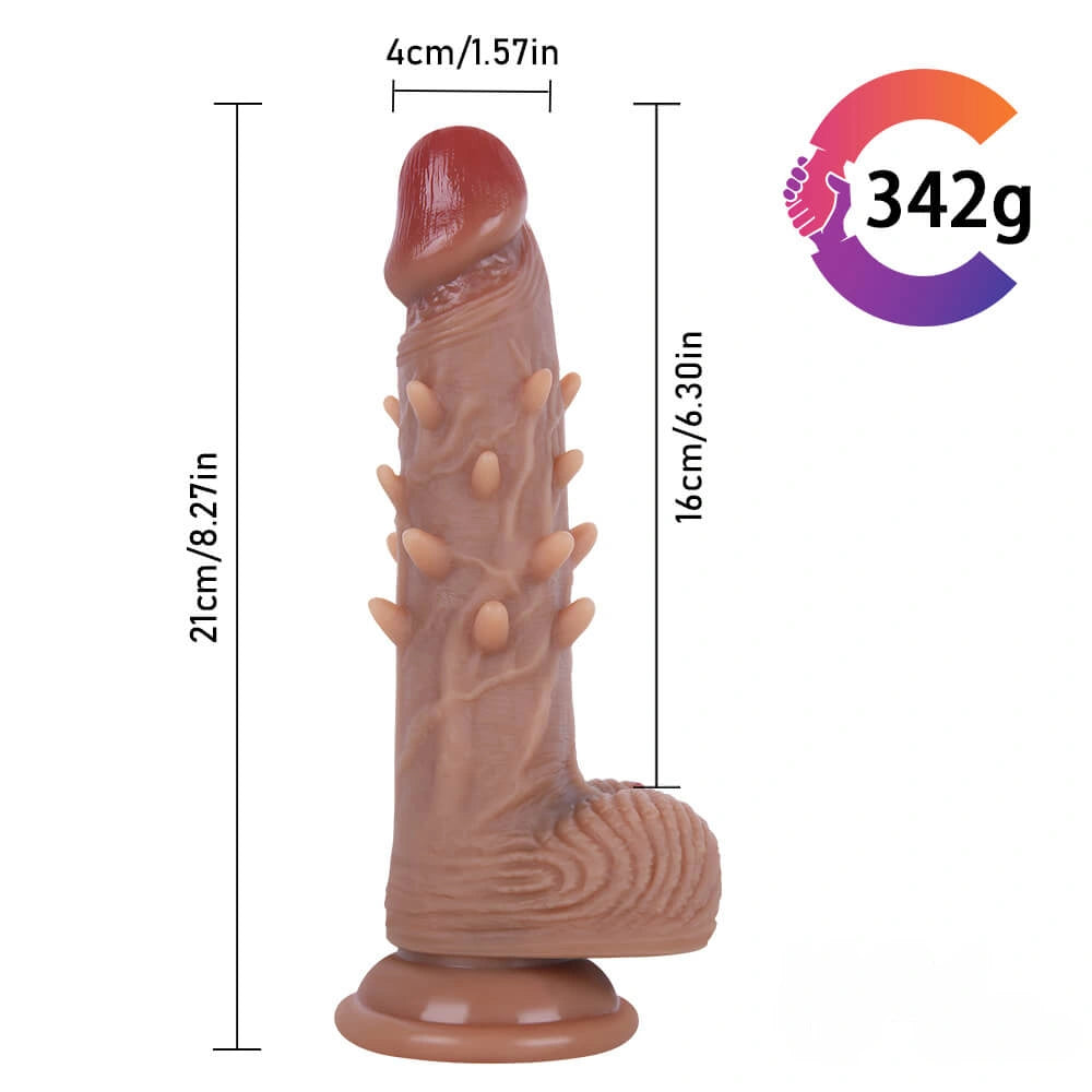 7.87in 8.27in Special Design Spiked Dildo For G Spot Massaging