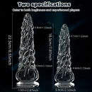 7.87in 8.55in Spiked Clear Black Big Dildo For Women Men Adult Sex Toy