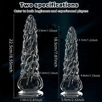 7.87in 8.55in Spiked Clear Black Big Dildo For Women Men Adult Sex Toy