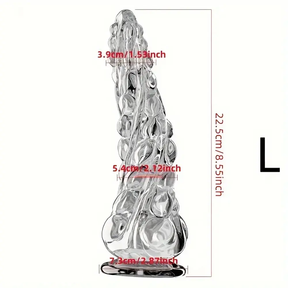7.87in 8.55in Spiked Clear Black Big Dildo For Women Men Adult Sex Toy