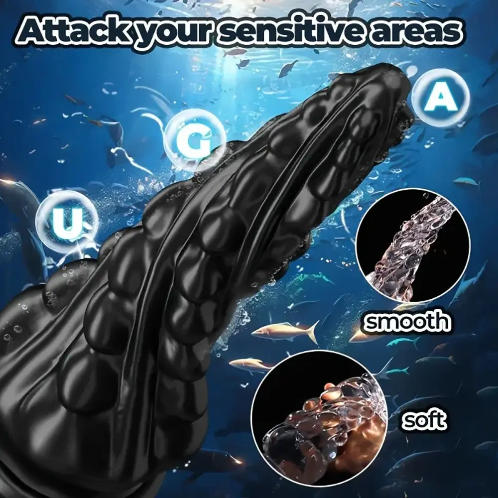7.87in 8.55in Spiked Clear Black Big Dildo For Women Men Adult Sex Toy