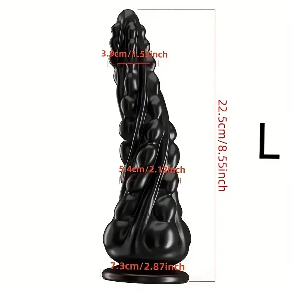 7.87in 8.55in Spiked Clear Black Big Dildo For Women Men Adult Sex Toy
