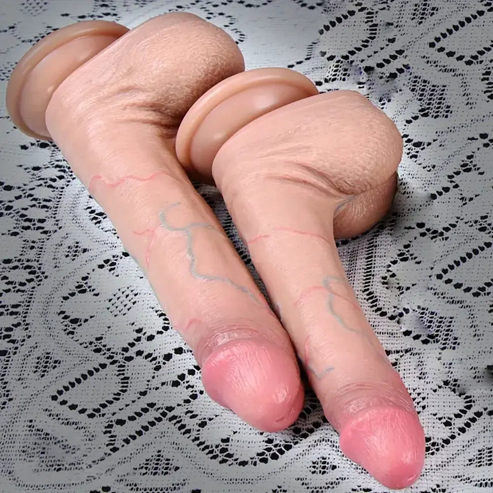 7.87in 8.85in Realistic Dildo Soft Silicone Suction Cup Female Dildo