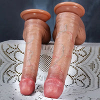 7.87in 8.85in Realistic Silicone Soft Penis Veins Dildo For Hands-free