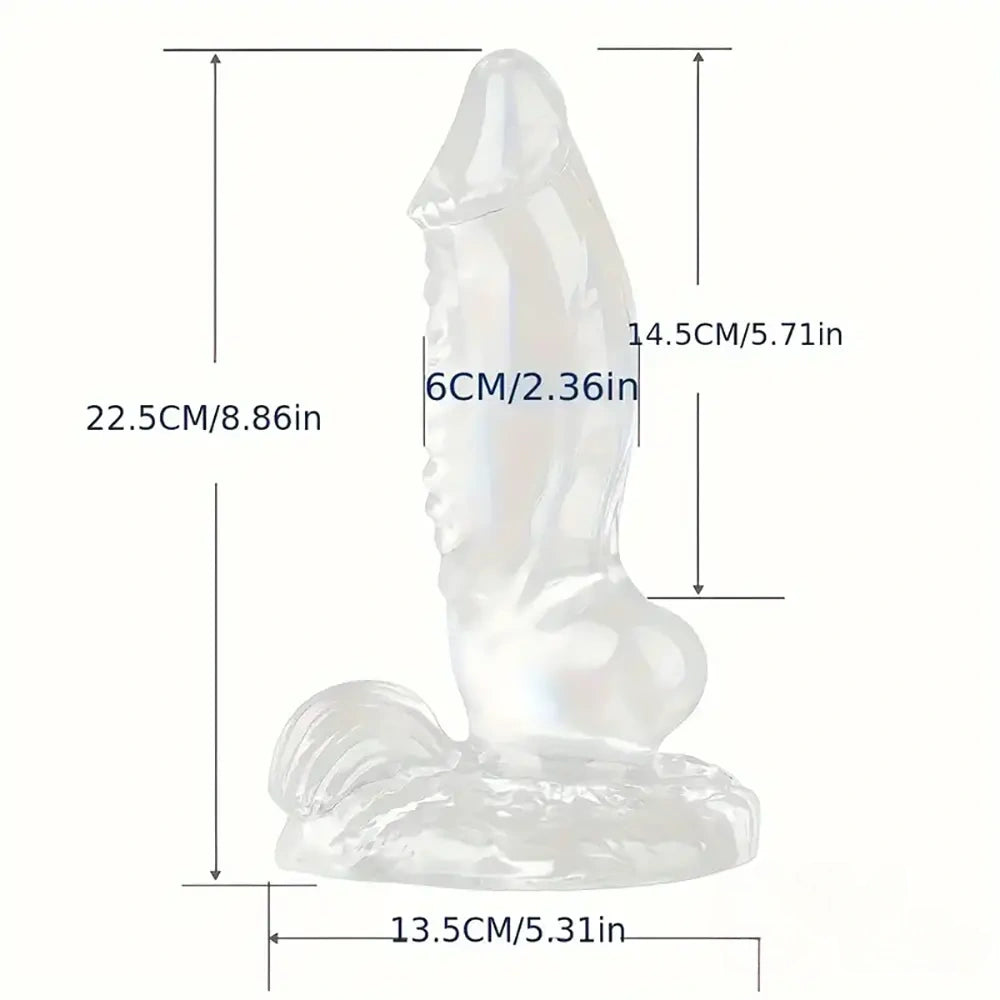 7.87in 8.86in 10.43in 11.22in Clear Soft Big Dildo For Women Sex Toy