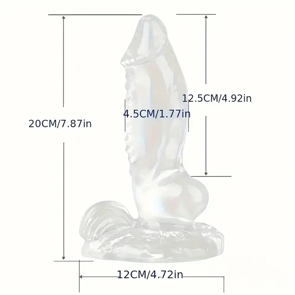 7.87in 8.86in 10.43in 11.22in Clear Soft Big Dildo For Women Sex Toy
