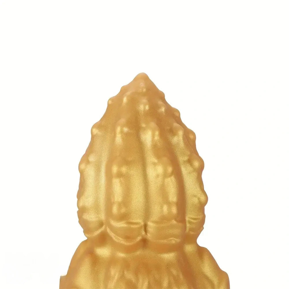 7.87in 9.05in 10.23in 11.41in Golden Gourd Sharp Pointed Large Thick Dildo