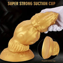 7.87in 9.05in 10.23in 11.41in Golden Gourd Sharp Pointed Large Thick Dildo