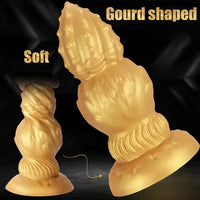 7.87in 9.05in 10.23in 11.41in Golden Gourd Sharp Pointed Large Thick Dildo