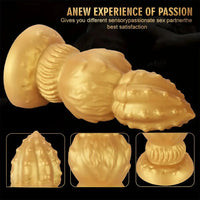 7.87in 9.05in 10.23in 11.41in Golden Gourd Sharp Pointed Large Thick Dildo
