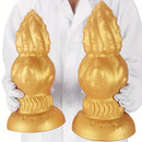 7.87in 9.05in 10.23in 11.41in Golden Gourd Sharp Pointed Large Thick Dildo