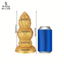 7.87in 9.05in 10.23in 11.41in Golden Gourd Sharp Pointed Large Thick Dildo