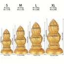 7.87in 9.05in 10.23in 11.41in Golden Gourd Sharp Pointed Large Thick Dildo