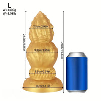 7.87in 9.05in 10.23in 11.41in Golden Gourd Sharp Pointed Large Thick Dildo