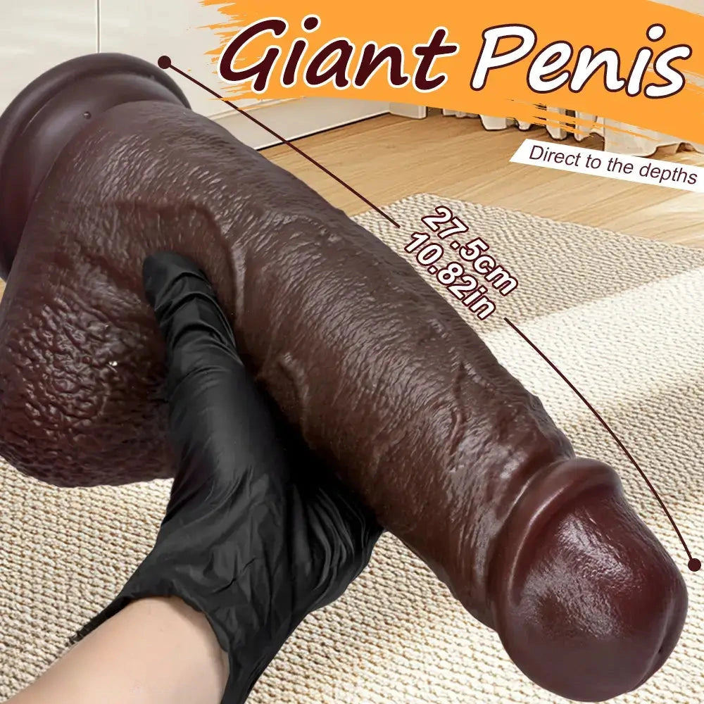 7.87in 9.05in 10.82in Strap on Realistic Soft Dildo With Exposed Glans