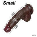 7.87in 9.05in 10.82in Strap on Realistic Soft Dildo With Exposed Glans