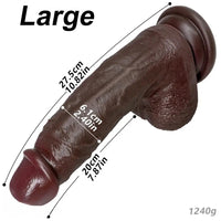 7.87in 9.05in 10.82in Strap on Realistic Soft Dildo With Exposed Glans