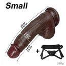 7.87in 9.05in 10.82in Strap on Realistic Soft Dildo With Exposed Glans