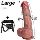 7.87in 9.05in 10.82in Strap on Silicone Real Dildo For Vaginal Anal Play