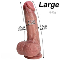 7.87in 9.05in 10.82in Strap on Silicone Real Dildo For Vaginal Anal Play