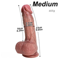 7.87in 9.05in 10.82in Strap on Silicone Real Dildo For Vaginal Anal Play