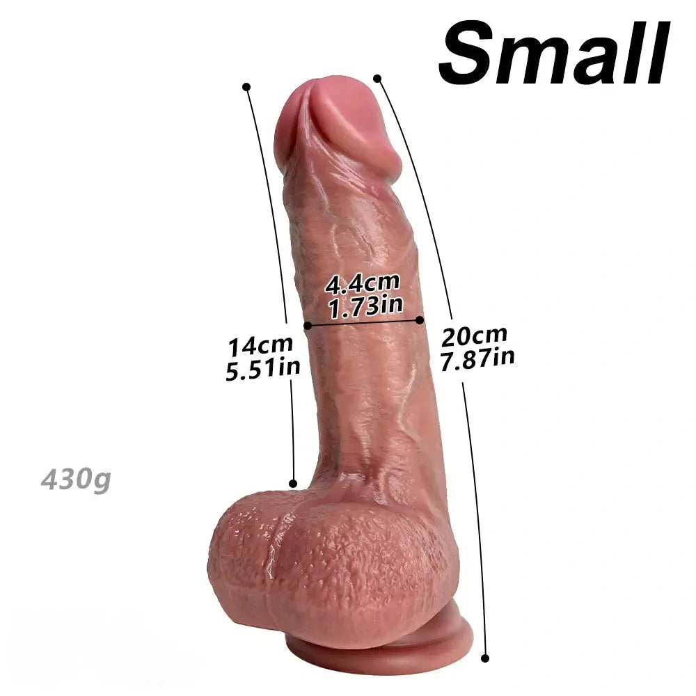 7.87in 9.05in 10.82in Strap on Silicone Real Dildo For Vaginal Anal Play
