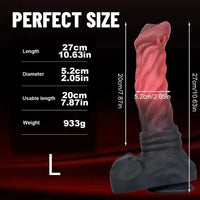 7.87in 9.06in 10.63in 12.79in Horse Cock Big Dildo Reusable Animal Toy