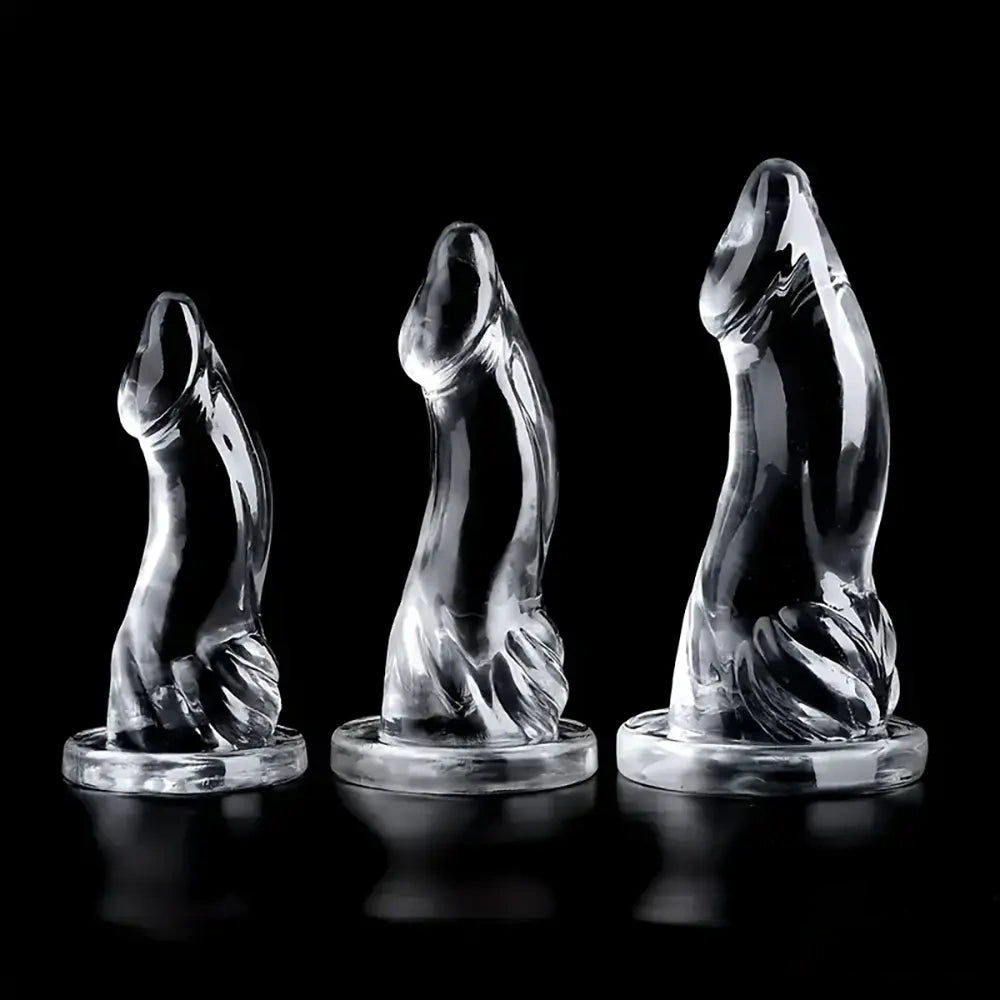 7.87in 9.06in 9.84in Animal Dolphin Clear Jelly Real Cock Fantasy Dildo
