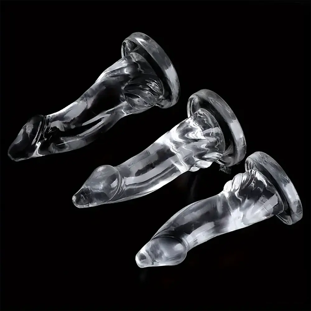 7.87in 9.06in 9.84in Animal Dolphin Clear Jelly Real Cock Fantasy Dildo