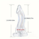 7.87in 9.06in 9.84in Animal Dolphin Clear Jelly Real Cock Fantasy Dildo
