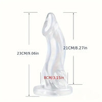 7.87in 9.06in 9.84in Animal Dolphin Clear Jelly Real Cock Fantasy Dildo
