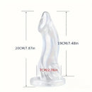 7.87in 9.06in 9.84in Animal Dolphin Clear Jelly Real Cock Fantasy Dildo