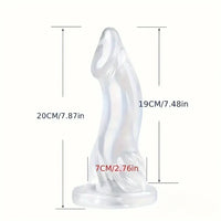 7.87in 9.06in 9.84in Animal Dolphin Clear Jelly Real Cock Fantasy Dildo