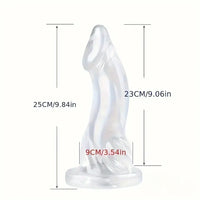 7.87in 9.06in 9.84in Animal Dolphin Clear Jelly Real Cock Fantasy Dildo