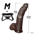 7.87in 9.25in 10.62in Uncut Foreskin Strap on Dildo Masturbation Device