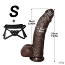 7.87in 9.25in 10.62in Uncut Foreskin Strap on Dildo Masturbation Device