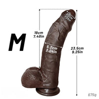 7.87in 9.25in 10.62in Uncut Foreskin Strap on Dildo Masturbation Device